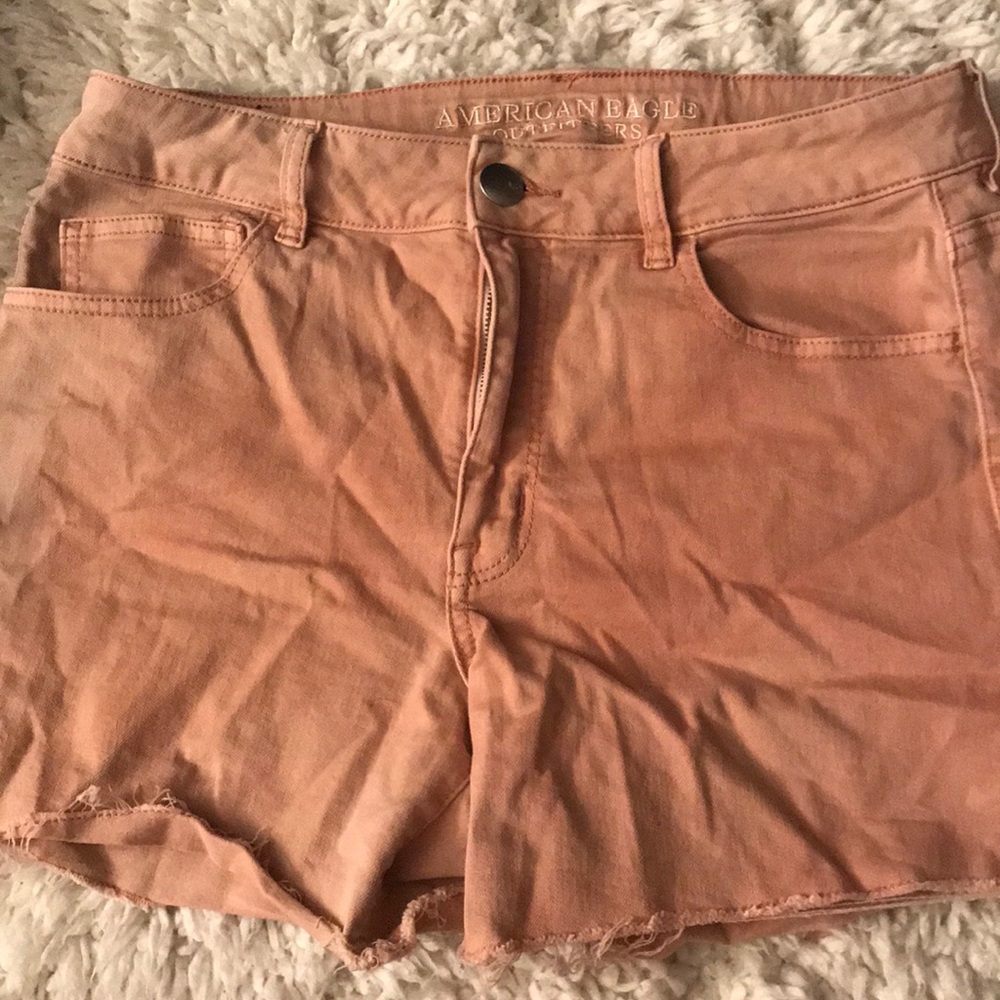 super stretch high rise jean shorts